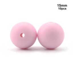 LOFCA 15mm 10pcs/lot Silicone Bead Safe Food Grade Round Fashion DIY Keychain Necklace Jewelry Accessories