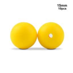LOFCA 15mm 10pcs/lot Silicone Bead Safe Food Grade Round Fashion DIY Keychain Necklace Jewelry Accessories