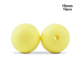 LOFCA 15mm 10pcs/lot Silicone Bead Safe Food Grade Round Fashion DIY Keychain Necklace Jewelry Accessories