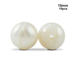 LOFCA 15mm 10pcs/lot Silicone Bead Safe Food Grade Round Fashion DIY Keychain Necklace Jewelry Accessories