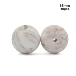 LOFCA 15mm 10pcs/lot Silicone Bead Safe Food Grade Round Fashion DIY Keychain Necklace Jewelry Accessories