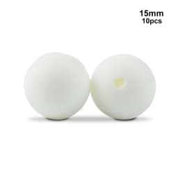 LOFCA 15mm 10pcs/lot Silicone Bead Safe Food Grade Round Fashion DIY Keychain Necklace Jewelry Accessories