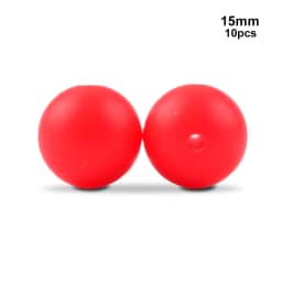 LOFCA 15mm 10pcs/lot Silicone Bead Safe Food Grade Round Fashion DIY Keychain Necklace Jewelry Accessories