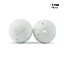 LOFCA 15mm 10pcs/lot Silicone Bead Safe Food Grade Round Fashion DIY Keychain Necklace Jewelry Accessories