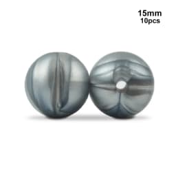 LOFCA 15mm 10pcs/lot Silicone Bead Safe Food Grade Round Fashion DIY Keychain Necklace Jewelry Accessories