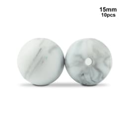 LOFCA 15mm 10pcs/lot Silicone Bead Safe Food Grade Round Fashion DIY Keychain Necklace Jewelry Accessories