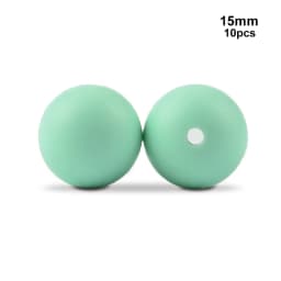 LOFCA 15mm 10pcs/lot Silicone Bead Safe Food Grade Round Fashion DIY Keychain Necklace Jewelry Accessories