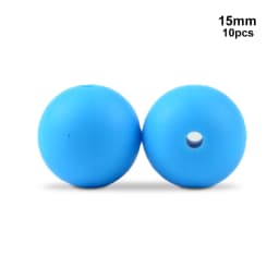 LOFCA 15mm 10pcs/lot Silicone Bead Safe Food Grade Round Fashion DIY Keychain Necklace Jewelry Accessories