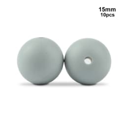LOFCA 15mm 10pcs/lot Silicone Bead Safe Food Grade Round Fashion DIY Keychain Necklace Jewelry Accessories