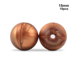 LOFCA 15mm 10pcs/lot Silicone Bead Safe Food Grade Round Fashion DIY Keychain Necklace Jewelry Accessories