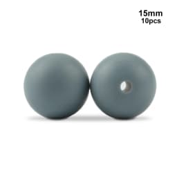 LOFCA 15mm 10pcs/lot Silicone Bead Safe Food Grade Round Fashion DIY Keychain Necklace Jewelry Accessories