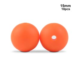 LOFCA 15mm 10pcs/lot Silicone Bead Safe Food Grade Round Fashion DIY Keychain Necklace Jewelry Accessories