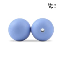 LOFCA 15mm 10pcs/lot Silicone Bead Safe Food Grade Round Fashion DIY Keychain Necklace Jewelry Accessories