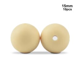 LOFCA 15mm 10pcs/lot Silicone Bead Safe Food Grade Round Fashion DIY Keychain Necklace Jewelry Accessories