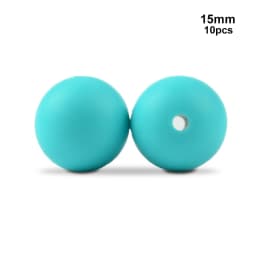 LOFCA 15mm 10pcs/lot Silicone Bead Safe Food Grade Round Fashion DIY Keychain Necklace Jewelry Accessories