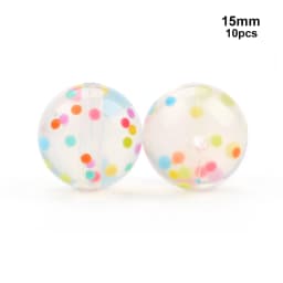 LOFCA 15mm 10pcs/lot Silicone Bead Safe Food Grade Round Fashion DIY Keychain Necklace Jewelry Accessories