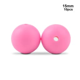 LOFCA 15mm 10pcs/lot Silicone Bead Safe Food Grade Round Fashion DIY Keychain Necklace Jewelry Accessories