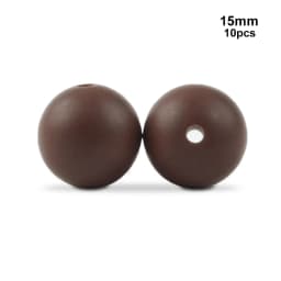 LOFCA 15mm 10pcs/lot Silicone Bead Safe Food Grade Round Fashion DIY Keychain Necklace Jewelry Accessories