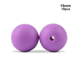 LOFCA 15mm 10pcs/lot Silicone Bead Safe Food Grade Round Fashion DIY Keychain Necklace Jewelry Accessories