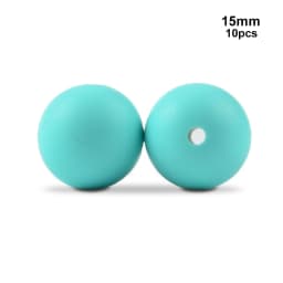 LOFCA 15mm 10pcs/lot Silicone Bead Safe Food Grade Round Fashion DIY Keychain Necklace Jewelry Accessories