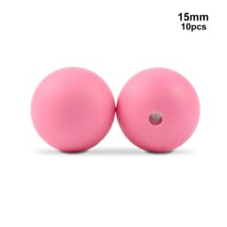LOFCA 15mm 10pcs/lot Silicone Bead Safe Food Grade Round Fashion DIY Keychain Necklace Jewelry Accessories