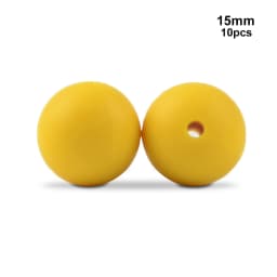 LOFCA 15mm 10pcs/lot Silicone Bead Safe Food Grade Round Fashion DIY Keychain Necklace Jewelry Accessories