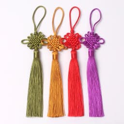 2pcs/lot Chinese Knot Tassel Silk Fringe Bangs Flower Tassel Trim Decorative Garment for Curtains Home Decoration Accessories