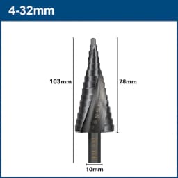 XCAN Step Drill Bit Metal Drill 4-12/20/32mm 6-30mm HSS Cobalt Step Cone Drill Bit Set Wood/Metal Hole Cutter Drilling Tool