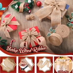 25-150MM Natural Burlap Fabric Jute Craft Ribbon Hessian Lace For Gift Wrapping Christmas Rustic Vintage Wedding Decor 2Meter