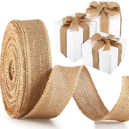 25-150MM Natural Burlap Fabric Jute Craft Ribbon Hessian Lace For Gift Wrapping Christmas Rustic Vintage Wedding Decor 2Meter