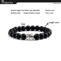 Healing Buddha Head Prayer Volcanic Lava Natural Stone Strand Bead Bracelet For Men Black Beaded Yoga Women armband Jewelry
