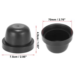 uxcell 2Pcs 55/60/65/70/75/80/83/85/90/95/100/105mm Dia Rubber Housing Seal Cap Dust Cover for Car LED HID Headlight Lamp
