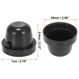 uxcell 2Pcs 55/60/65/70/75/80/83/85/90/95/100/105mm Dia Rubber Housing Seal Cap Dust Cover for Car LED HID Headlight Lamp