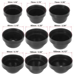 uxcell 2Pcs 55/60/65/70/75/80/83/85/90/95/100/105mm Dia Rubber Housing Seal Cap Dust Cover for Car LED HID Headlight Lamp