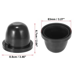 uxcell 2Pcs 55/60/65/70/75/80/83/85/90/95/100/105mm Dia Rubber Housing Seal Cap Dust Cover for Car LED HID Headlight Lamp