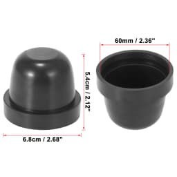 uxcell 2Pcs 55/60/65/70/75/80/83/85/90/95/100/105mm Dia Rubber Housing Seal Cap Dust Cover for Car LED HID Headlight Lamp