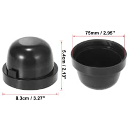 uxcell 2Pcs 55/60/65/70/75/80/83/85/90/95/100/105mm Dia Rubber Housing Seal Cap Dust Cover for Car LED HID Headlight Lamp
