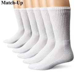 Match-Up Men's sport crew terry socks athletic socks (6 PAIRS)