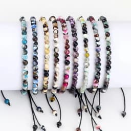 4mm Natural Mini Beads Bracelets for Women Men Round Agates Onyx Stone Yoga Braided Bracelet Elastic Charm Bangle Prayer Jewelry