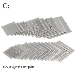 27Pcs /16pcs/10pcs BGA general template Universal Direct Heated Stencils For SMT SMD Chip Rpair and easy support