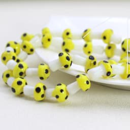 10pcs 10x13mm 12x18mm Mushroom Shape Lampwork Glass Loose Beads for DIY Crafts Jewelry Making Findings Handmade Jewelry Beads