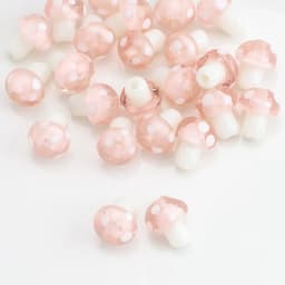 10pcs 10x13mm 12x18mm Mushroom Shape Lampwork Glass Loose Beads for DIY Crafts Jewelry Making Findings Handmade Jewelry Beads