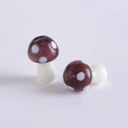10pcs 10x13mm 12x18mm Mushroom Shape Lampwork Glass Loose Beads for DIY Crafts Jewelry Making Findings Handmade Jewelry Beads