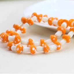 10pcs 10x13mm 12x18mm Mushroom Shape Lampwork Glass Loose Beads for DIY Crafts Jewelry Making Findings Handmade Jewelry Beads