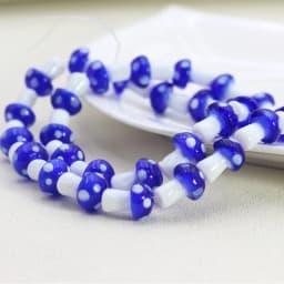 10pcs 10x13mm 12x18mm Mushroom Shape Lampwork Glass Loose Beads for DIY Crafts Jewelry Making Findings Handmade Jewelry Beads