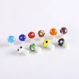 10pcs 10x13mm 12x18mm Mushroom Shape Lampwork Glass Loose Beads for DIY Crafts Jewelry Making Findings Handmade Jewelry Beads