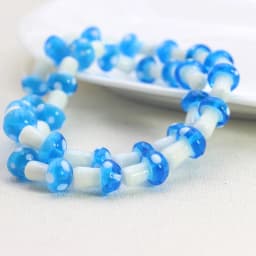 10pcs 10x13mm 12x18mm Mushroom Shape Lampwork Glass Loose Beads for DIY Crafts Jewelry Making Findings Handmade Jewelry Beads