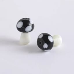 10pcs 10x13mm 12x18mm Mushroom Shape Lampwork Glass Loose Beads for DIY Crafts Jewelry Making Findings Handmade Jewelry Beads