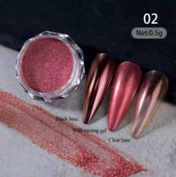 1 Jar AURORA Chrome Nail Art Flakes Multi Chrome Chameleon Peacock Galaxy Chrome Flakes Nail Art Mirror Powder Pigment