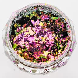 1 Jar AURORA Chrome Nail Art Flakes Multi Chrome Chameleon Peacock Galaxy Chrome Flakes Nail Art Mirror Powder Pigment